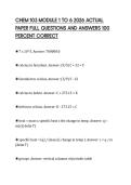 CHEM 103 MODULE 1 TO 6 2026 ACTUAL&NewLine;PAPER FULL QUESTIONS AND ANSWERS 100&NewLine;PERCENT CORRECT&NewLine;