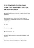 CHEM 103 MODULE 1 TO 6 2026 EXAM&NewLine;REVIEW STUDY GUIDE BUNDLED QUESTIONS&NewLine;AND ANSWERS PREMIUM