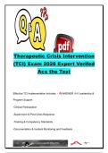 THERAPEUTIC CRISIS INTERVENTION TCI EXAM COMPLETE PACKAGE DEAL