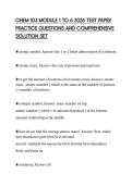 CHEM 103 MODULE 1 TO 6 2026 TEST PAPER&NewLine;PRACTICE QUESTIONS AND COMPREHENSIVE&NewLine;SOLUTION SET