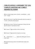 CHEM 103 MODULE 5 ASSESSMENT TEST 2026&NewLine;COMPLETE QUESTIONS AND CORRECT&NewLine;ANSWERS FULL REVIEW