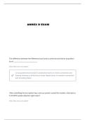 WSSOC ANNEX D QUESTIONS AND VERIFIED ANSWERS