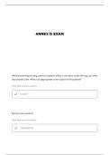 ANNEX D PCC TEST REVIEW QUESTIONS AND VERIFIED ANSWERS
