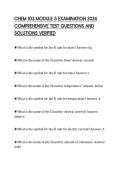 CHEM 103 MODULE 5 EXAMINATION 2026&NewLine;COMPREHENSIVE TEST QUESTIONS AND&NewLine;SOLUTIONS VERIFIED&NewLine;