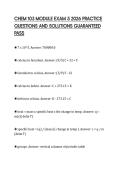 CHEM 103 MODULE EXAM 5 2026 PRACTICE&NewLine;QUESTIONS AND SOLUTIONS GUARANTEED&NewLine;PASS&NewLine;
