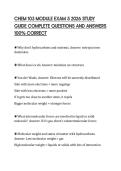 CHEM 103 MODULE EXAM 5 2026 STUDY&NewLine;GUIDE COMPLETE QUESTIONS AND ANSWERS&NewLine;100&percnt; CORRECT