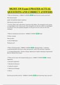 MGMT 335 Exam UPDATED ACTUAL &NewLine;QUESTIONS AND CORRECT ANSWERS