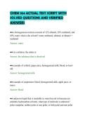 CHEM 104 ACTUAL TEST SCRIPT WITH&NewLine;SOLVED QUESTIONS AND VERIFIED&NewLine;ANSWERS&NewLine;