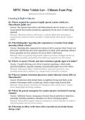 MPTC Motor Vehicle Law &ndash; Ultimate Exam Prep&NewLine;Questions & Answers &NewLine;