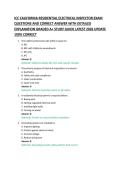  RESIDENTIAL ELECTRICAL INSPECTOR EXAM &NewLine;QUESTIONS AND CORRECT ANSWER WITH DETAILED &NewLine;EXPLANATION GRADED A&plus; STUDY GUIDE LATEST 2026 UPDATE &NewLine;100&percnt; CORRECT 