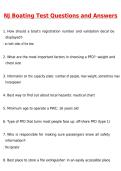 NJ Boating Test Newest 2026 Questions and Correct Answers &lpar;Latest 2026 &sol; 2027 Update&rpar; Graded A&plus; Verified by Experts