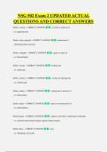 NSG 502 Exam 2 UPDATED ACTUAL &NewLine;QUESTIONS AND CORRECT ANSWERS