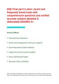 RSE Final part 5 Latest &comma;recent and frequently tested exam with comprehensive questions and verified accurate solution &lpar;detailed & elaborated&rpar; GRADED A&plus;&period;
