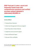 RSE Final part 2 Latest &comma;recent and frequently tested exam with comprehensive questions and verified accurate solution &lpar;detailed & elaborated&rpar; GRADED A&plus;&period;
