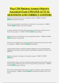 Wgu C201 Business Acumen Objective &NewLine;Assessment Exam UPDATED ACTUAL &NewLine;QUESTIONS AND CORRECT ANSWERS