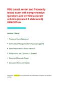 RSE Latest &comma;recent and frequently tested exam with comprehensive questions and verified accurate solution &lpar;detailed & elaborated&rpar; GRADED A&plus;&period;