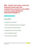 RSE - Practice Test Latest &comma;recent and frequently tested exam with comprehensive questions and verified accurate solution &lpar;detailed & elaborated&rpar; GRADED A&plus;&period;