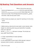 NJ Boating Test Newest 2026 Questions and Correct Answers &lpar;Latest 2026 &sol; 2027 Update&rpar; Graded A&plus; Verified by Experts
