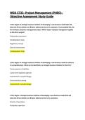 WGU C722- Project Management &lpar;PHEO&rpar; - Objective Assessment Study Guide Questions and Correct Answers