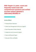 RSE Chapter 11 Latest &comma;recent and frequently tested exam with comprehensive questions and verified accurate solution &lpar;detailed & elaborated&rpar; GRADED A&plus;&period;