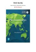 Test Bank for Macroeconomics&comma; Global Edition&comma; 8th edition by Olivier Blanchard&comma; Chapter 1-24 &vert; All Chapters