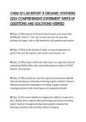 CHEM 121 LAB REPORT 8 ORGANIC SYNTHESIS&NewLine;2026 COMPREHENSIVE EXPERIMENT WRITE-UP&NewLine;QUESTIONS AND SOLUTIONS VERIFIED