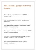 NUR 311 Exam 1 Questions With Correct Answers