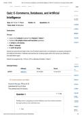 CSIS 110&vert;Quiz&colon; E-Commerce&comma; Databases&comma; and Articial Intelligence&vert; Updated With complete solution&vert; Rated A&plus; &vert; NEW EDITION&vert; Liberty University