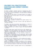 CEA PREP&colon; FULL PRACTICE EXAM QUESTIONS AND CORRECT VERIFIED ANSWERS