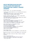 NR 547 MIDTERM EXAM 2024-2025 ACTUAL EXAM TEST BANK 200 QUESTIONS AND CORRECT VERIFIED ANSWERS