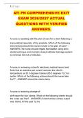 ATI PN COMPREHENSIVE EXIT &NewLine;EXAM 2026&sol;2027 ACTUAL &NewLine;QUESTIONS WITH VERIFIED &NewLine;ANSWERS&period; 
