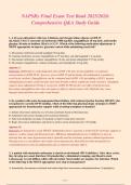 NAPSRx Final Exam Test Bank 2025-2026&colon; 100 Comprehensive Q&A with Rationales for Pharmaceutical Sales Certification