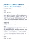 CEA WEEK 1 EXAM QUESTIONS AND CORRECT VERIFIED ANSWERS