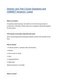 Ostomy care Test 3 Questions and CORRECT Answers&vert; Latest