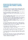 NR 603 CEA PRE-DIAGNOSTIC EXAM QUESTIONS AND CORRECT VERIFIED ANSWERS 