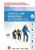 Solutions for Financial and Managerial Accounting&comma; 9th Edition by Wild &vert; ISBN-13 978-1260728774 &vert; Chapter 1-24 &vert; All Chapters 