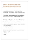 NR 462 Lab Worksheet -2 Exam Questions With Correct Answers&period;