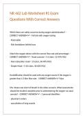 NR 462 Lab Worksheet -1 Exam Questions With Correct Answers