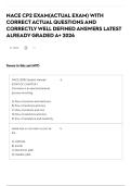 NACE CP2 EXAM&lpar;ACTUAL EXAM&rpar; WITH CORRECT ACTUAL QUESTIONS AND CORRECTLY WELL DEFINED ANSWERS LATEST ALREADY GRADED A&plus; 2026