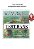 Test Bank for Intimate Relationships&comma; 9th Edition by Rowland Mille