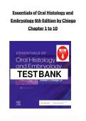 Test Bank for Essentials of Oral Histology and Embryology&colon; A Clinical Approach&period; 6th Edition by Daniel J&period; Chiego Jr&NewLine;