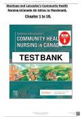 Test Bank For Stanhope and Lancaster's Community Health Nursing in Canada 4th Edition by Sandra A&period; MacDonald&vert;&vert;ISBN NO&colon;10&comma;0323693954&vert;&vert;ISBN NO&colon;13&comma;978-0323693950&vert;&vert;All Chapters&vert;&vert;Complete Guide A&plus;&NewLine;