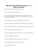 WGU psychology c180 Exam Questions & ANSWERS&NewLine;2026 latest updates