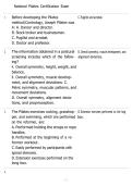 National Pilates Certification Exam With Questions And Answers