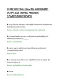 CHEM 1020 FINAL EXAM 184 ASSESSMENT&NewLine;SCRIPT 2026 VERIFIED ANSWERS&NewLine;COMPREHENSIVE REVIEW