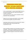 PEREGRINE EXAM 2026 &NewLine;2026&sol;2027 ACTUAL QUESTIONS &NewLine;WITH VERIFIED ANSWERS&period; 