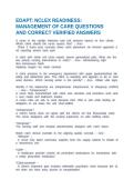EDAPT&colon; NCLEX READINESS&colon; MANAGEMENT OF CARE QUESTIONS AND CORRECT VERIFIED ANSWERS