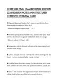 CHEM 1030 FINAL EXAM BROERING SECTION&NewLine;2026 REVISION NOTES AND STRUCTURED&NewLine;CHEMISTRY OVERVIEW GUIDE&NewLine;