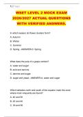 WSET LEVEL 2 MOCK EXAM &NewLine;2026&sol;2027 ACTUAL QUESTIONS &NewLine;WITH VERIFIED ANSWERS&period; 