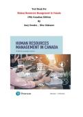 Test Bank For&NewLine;Human Resources Management in Canada&NewLine;15th Canadian Edition&NewLine;By&NewLine;Gary Dessler &comma;  Nita Chhinzer&vert;Complete Verified Test Bank&comma; All Chapters Covered&vert;&NewLine;